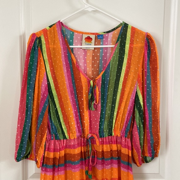 Farm Rio Multi Color Striped Dress XS - Picture 2 of 8